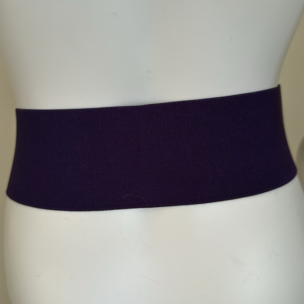 Decorative embellished purple suede belt - Picture 8 of 8